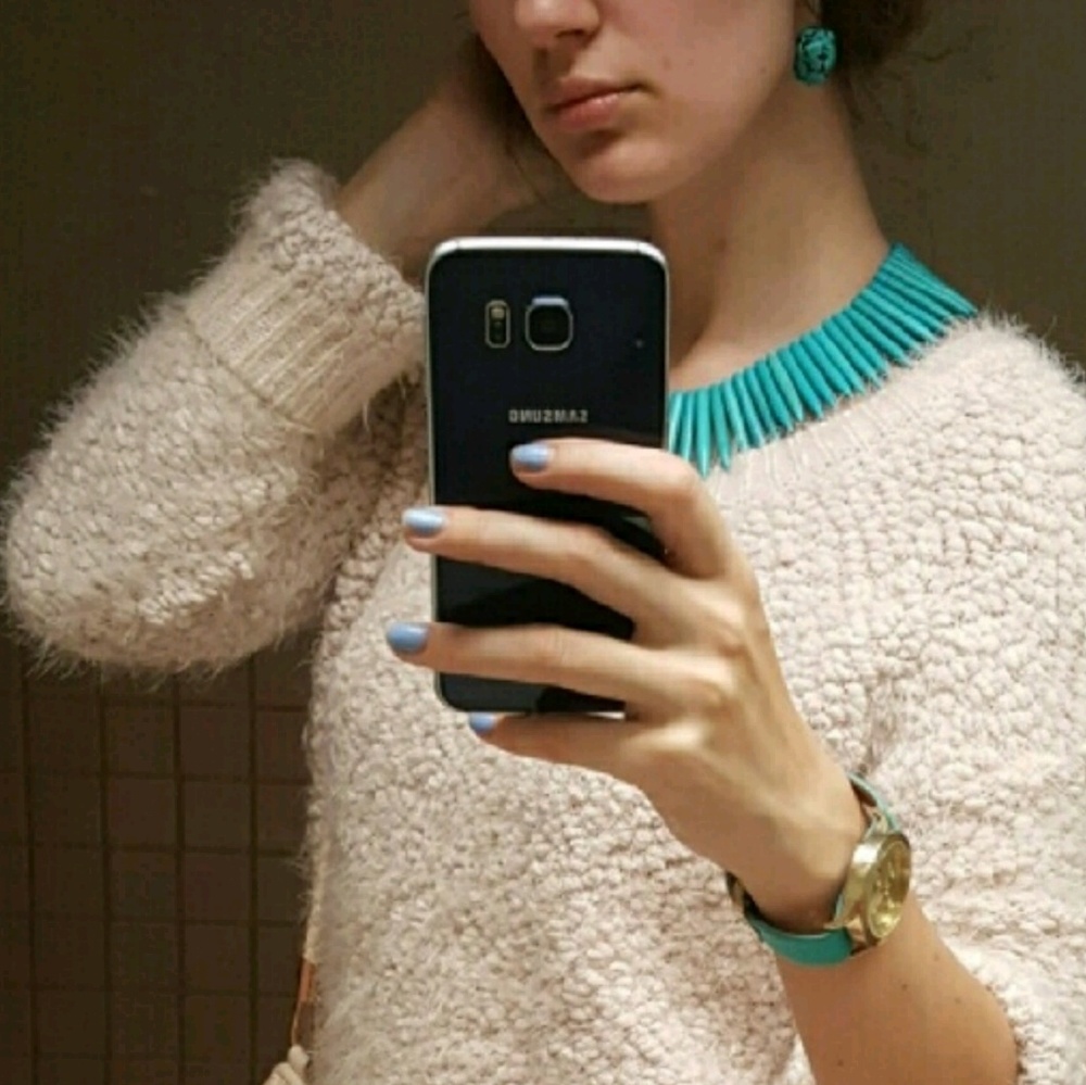 Blush pink fuzzy sweater - Picture 3 of 3